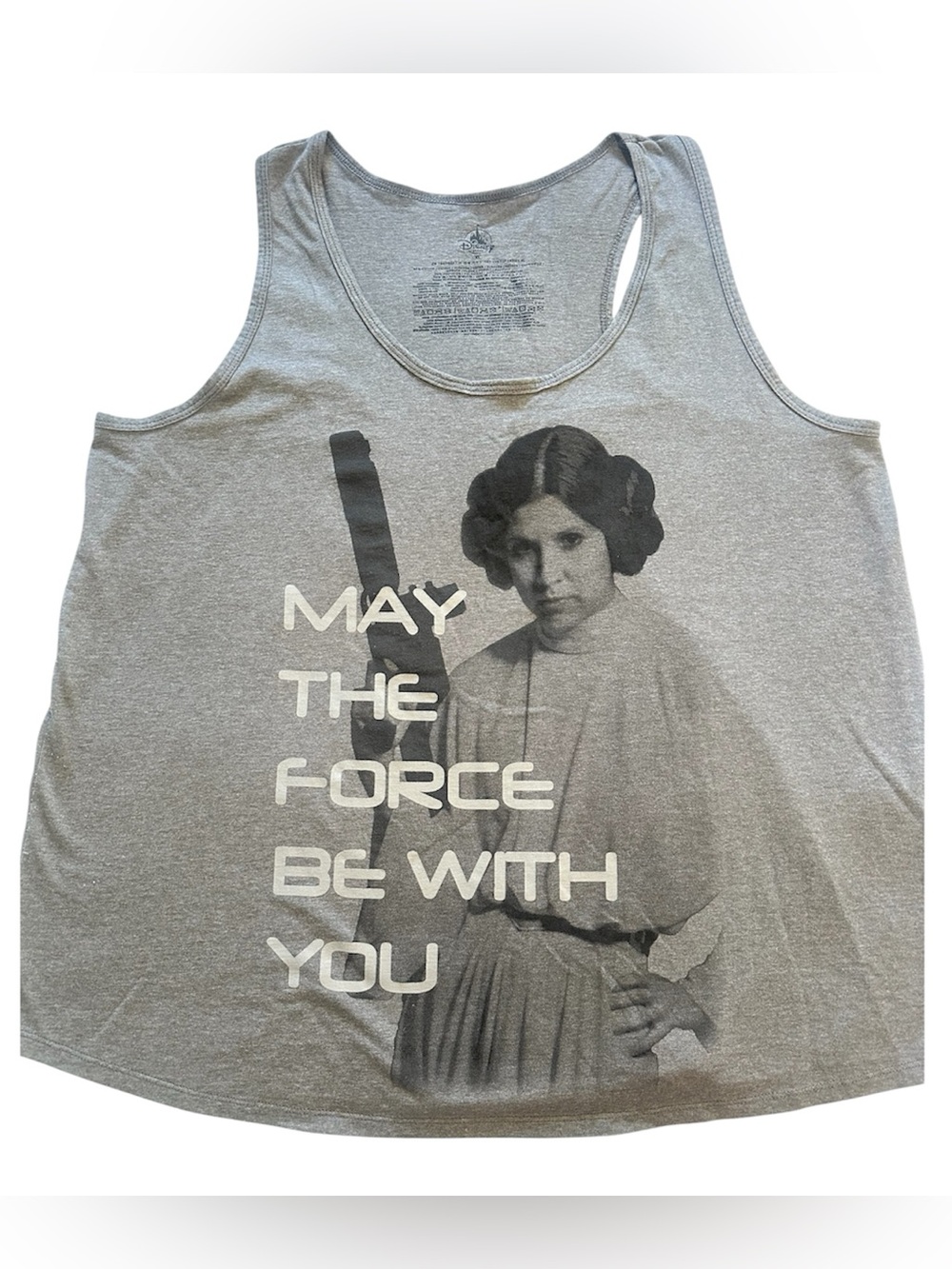 Star Wars PRINCESS LEIA MAY THE FORCE BE WITH YOU Women XL Tank Top T-Shirt